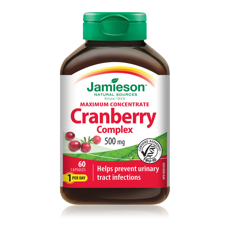 Jamieson Maximum Concentrate Cranberry Complex Capsules, 500 mg