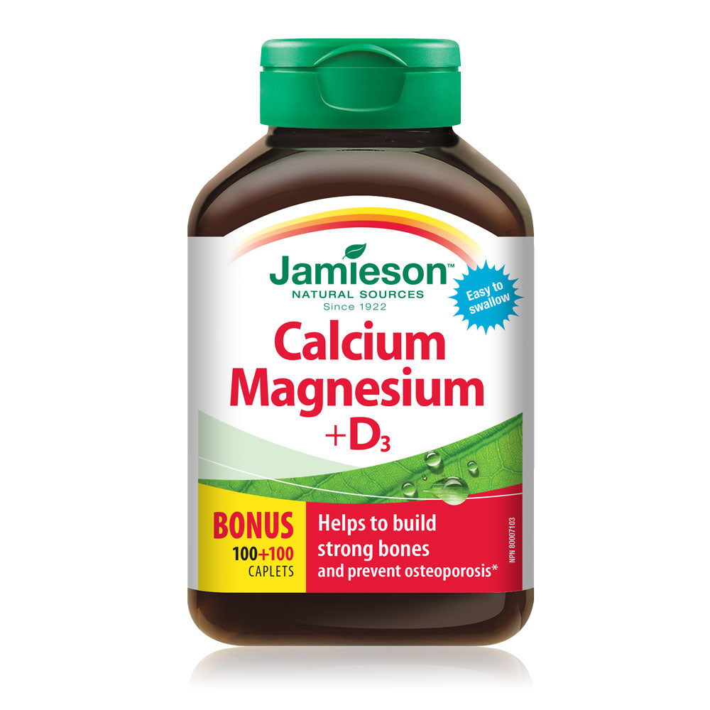 Jamieson Calcium Magnesium + Vitamin D3 Caplets