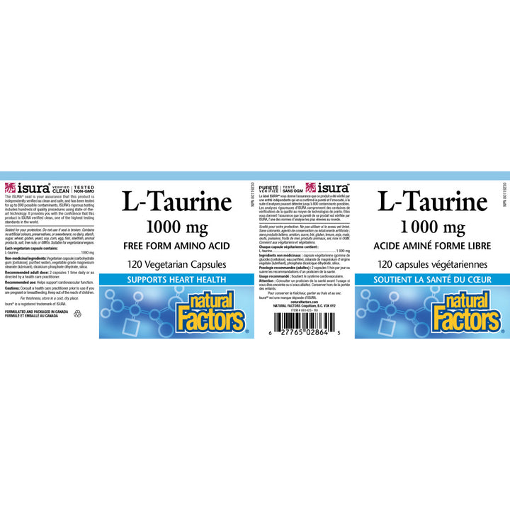 Natural Factors - L-Taurine 1000mg