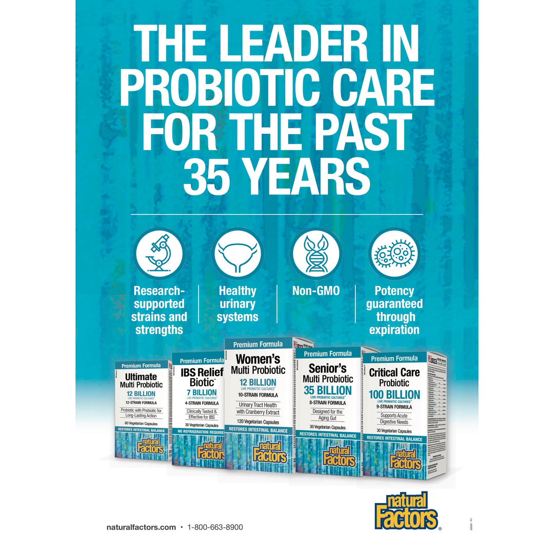 IBS Relief Biotic®  7 Billion Live Probiotic Cultures Vegetarian Capsules