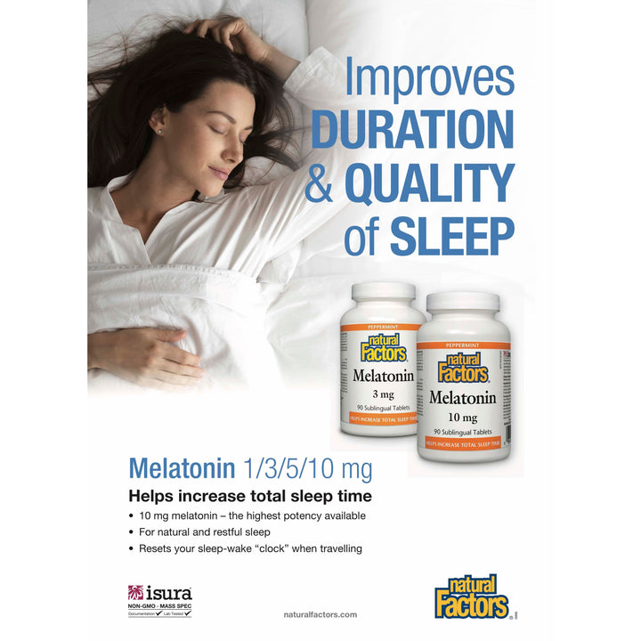 Melatonin 10 mg, Peppermint Sublingual Tablets