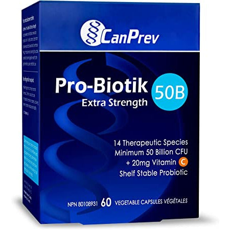 Canprev Pro-Biotik 50B Extra Strength Vegetarian Capsules