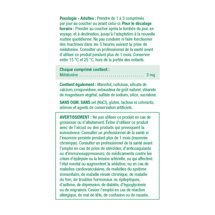 Jamieson Melatonin Fast Dissolving Tablets, 3 mg