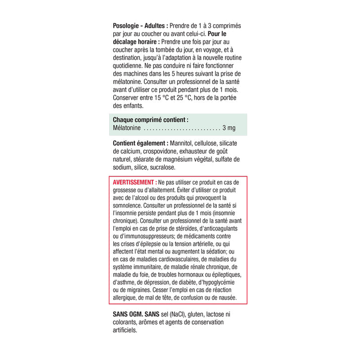 Jamieson Melatonin Fast Dissolving Tablets, 3 mg