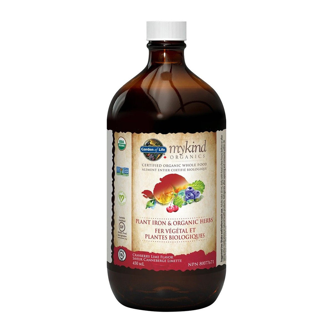 Garden of Life MyKind Organics Plant Iron & Organic Herbs Cranberry lime