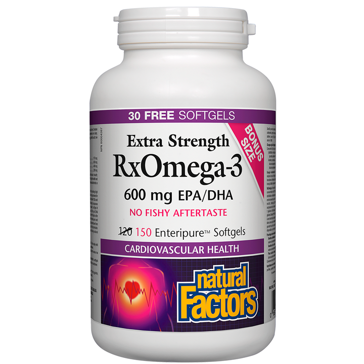Natural Factors RxOmega-3 Extra Strength 600 mg