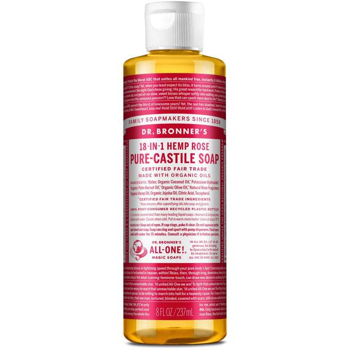 Dr. Bronner's Pure Castile Rose Liquid Soap