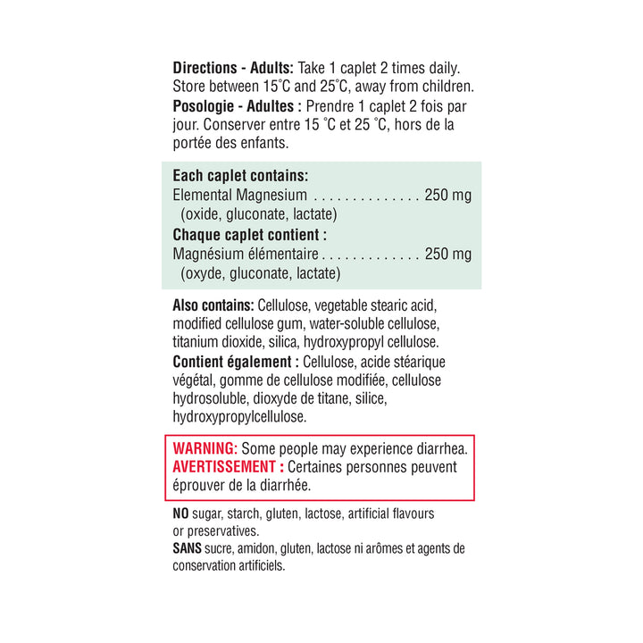 Jamieson Magnesium High Potency Caplets, 250 mg Value Pack