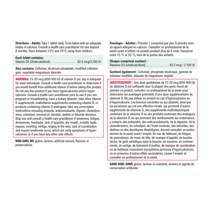 Jamieson Vitamin D3 2,500IU