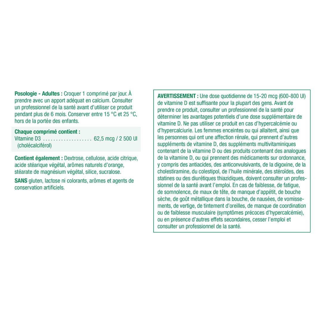 Jamieson Vitamin D3 Chewables Extra Strength