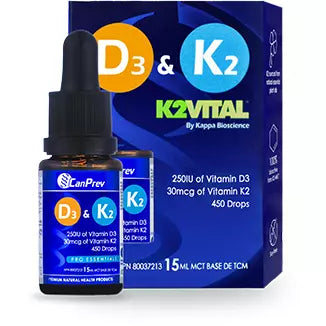 Canprev D3 & K2, 250IU & 30mcg, K2Vital Liquid