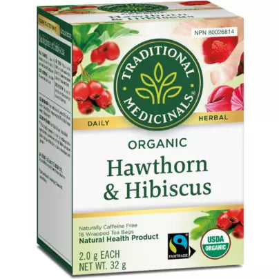 Traditional Medicinals® Organic Hawthorn and Hibiscus herbal tea