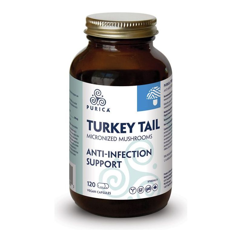 Purica Turkey Tail Micronized Mushrooms Anti-Infection Support Capsules