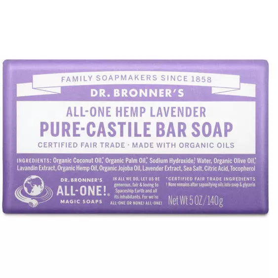 Dr. Bronner's Pure Castile Lavender Bar Soap