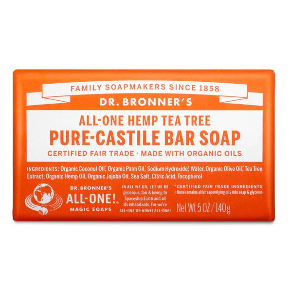 Dr. Bronner's Pure Castile Tea Tree Bar Soap