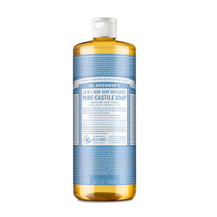 Dr. Bronner's Pure Unscented Castile Liquid Soap for Babies