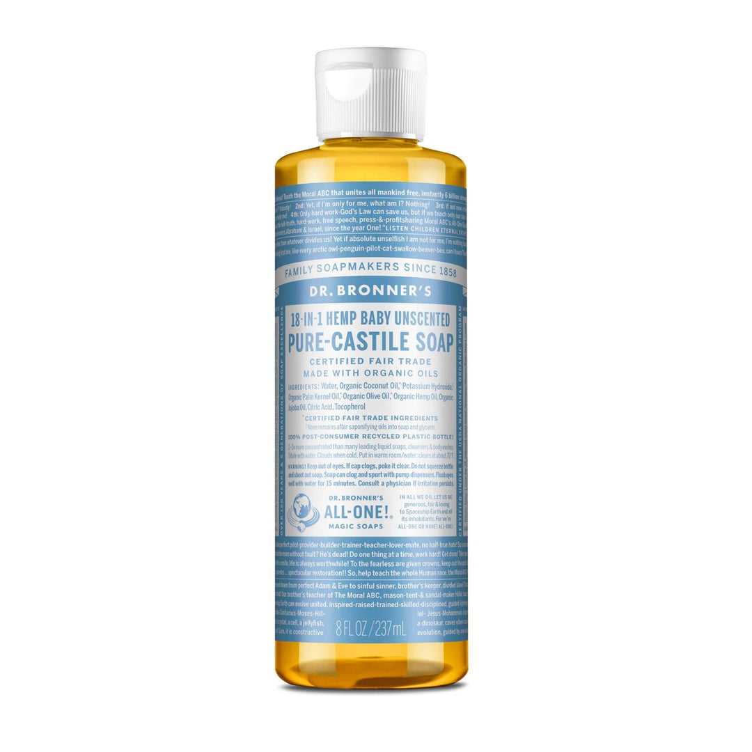 Dr. Bronner's Pure Unscented Castile Liquid Soap for Babies