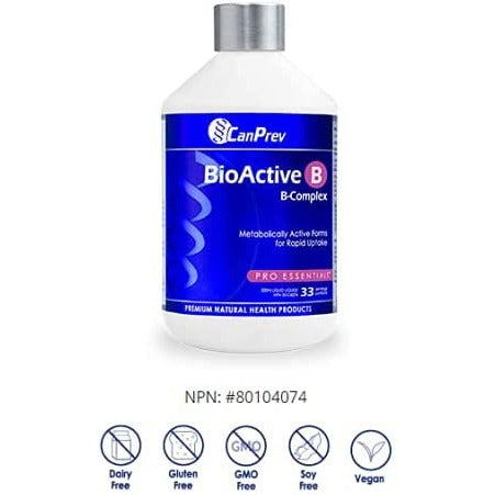 Canprev BioActive B, Complete B-Complex, Pro Essentials Liquid