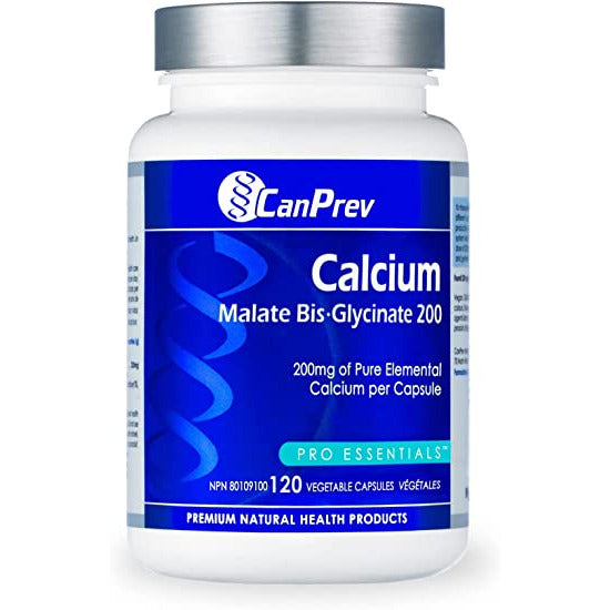 Canprev Calcium Malate Bis-glycinate 200, Pro Essentials Vegetarian Capsules