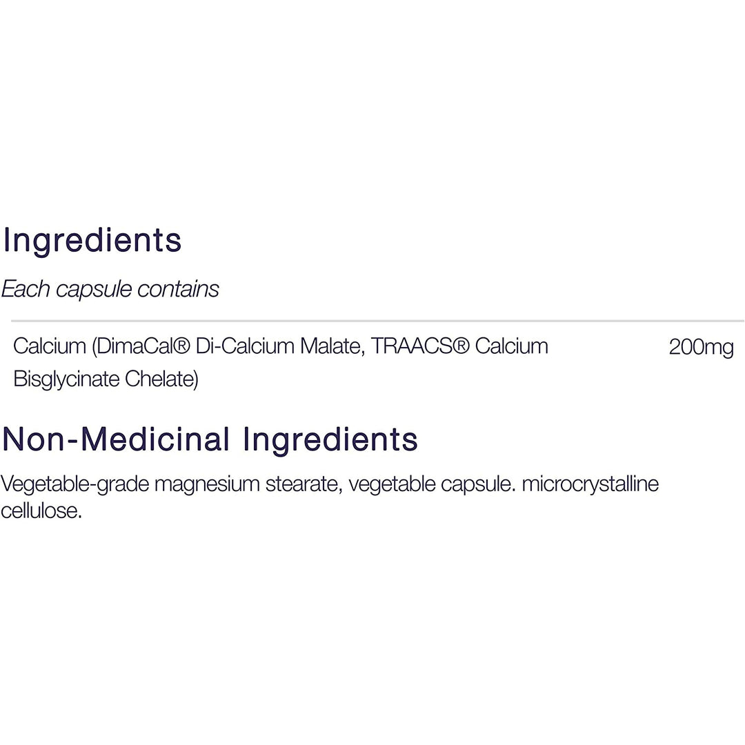 Canprev Calcium Malate Bis-glycinate 200, Pro Essentials Vegetarian Capsules