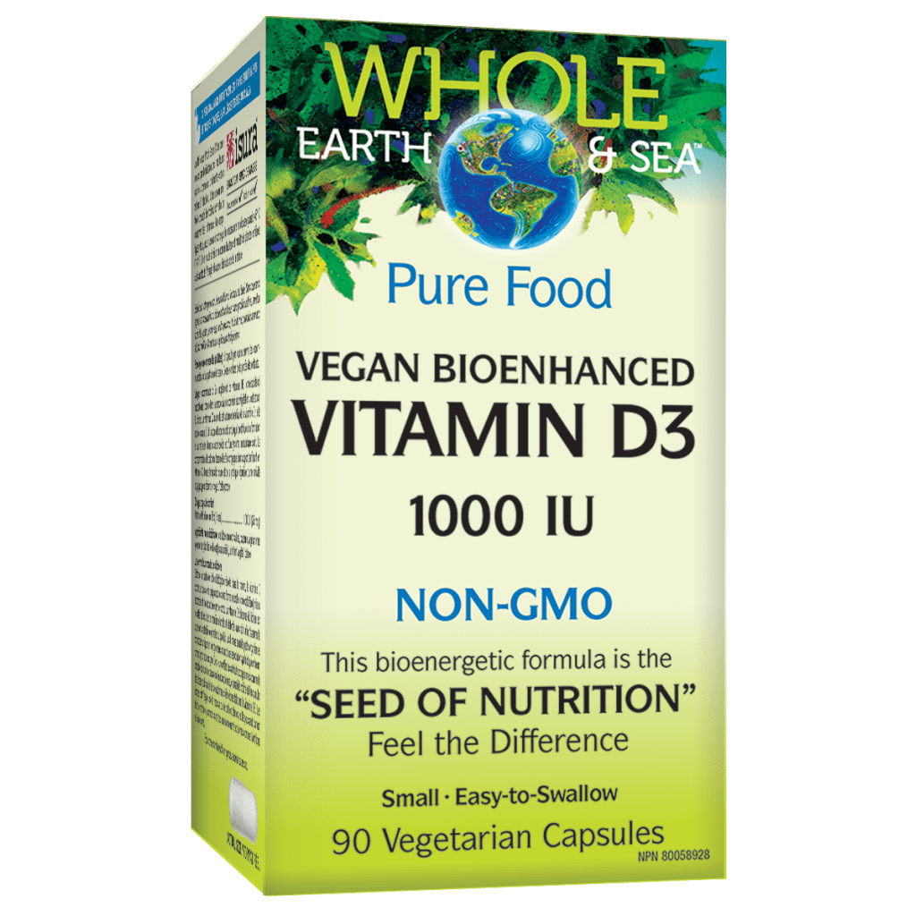Vegan Bioenhanced Vitamin D3 1000 IU, Whole Earth & Sea Vegetarian Capsules