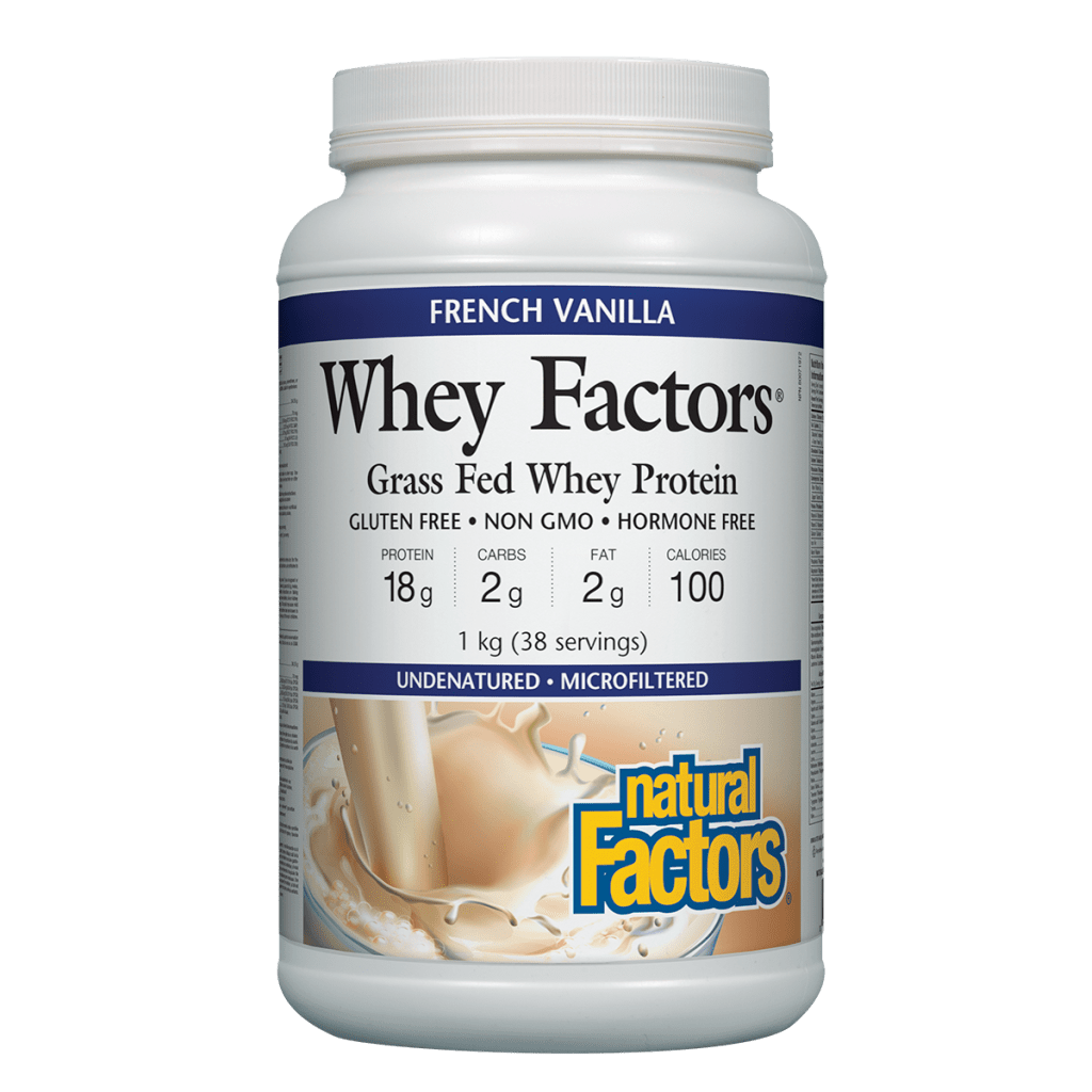 Whey Factors 100% Natural Whey Protein, French Vanilla Powder