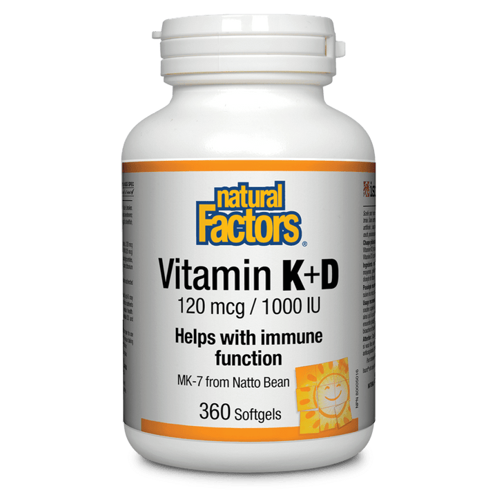 Vitamin K+D   120 mcg / 1000 IU Softgels