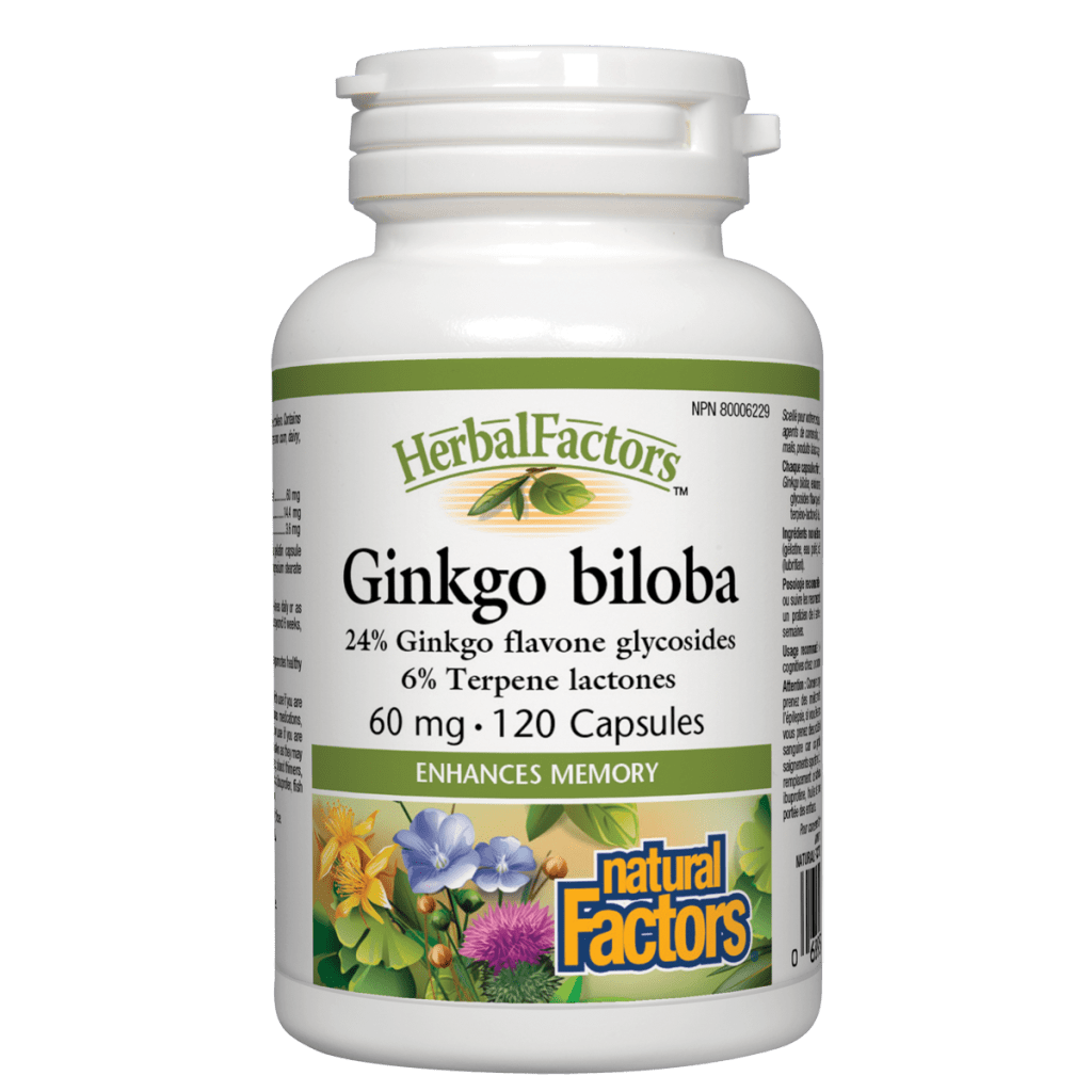 Ginkgo biloba 60 mg, HerbalFactors Capsules