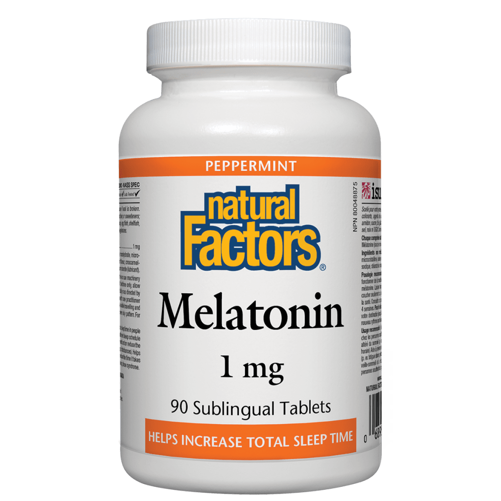 Melatonin 1 mg, Peppermint Sublingual Tablets