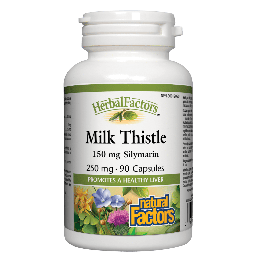 Milk Thistle 250 mg 150 mg Silymarin, HerbalFactors Capsules