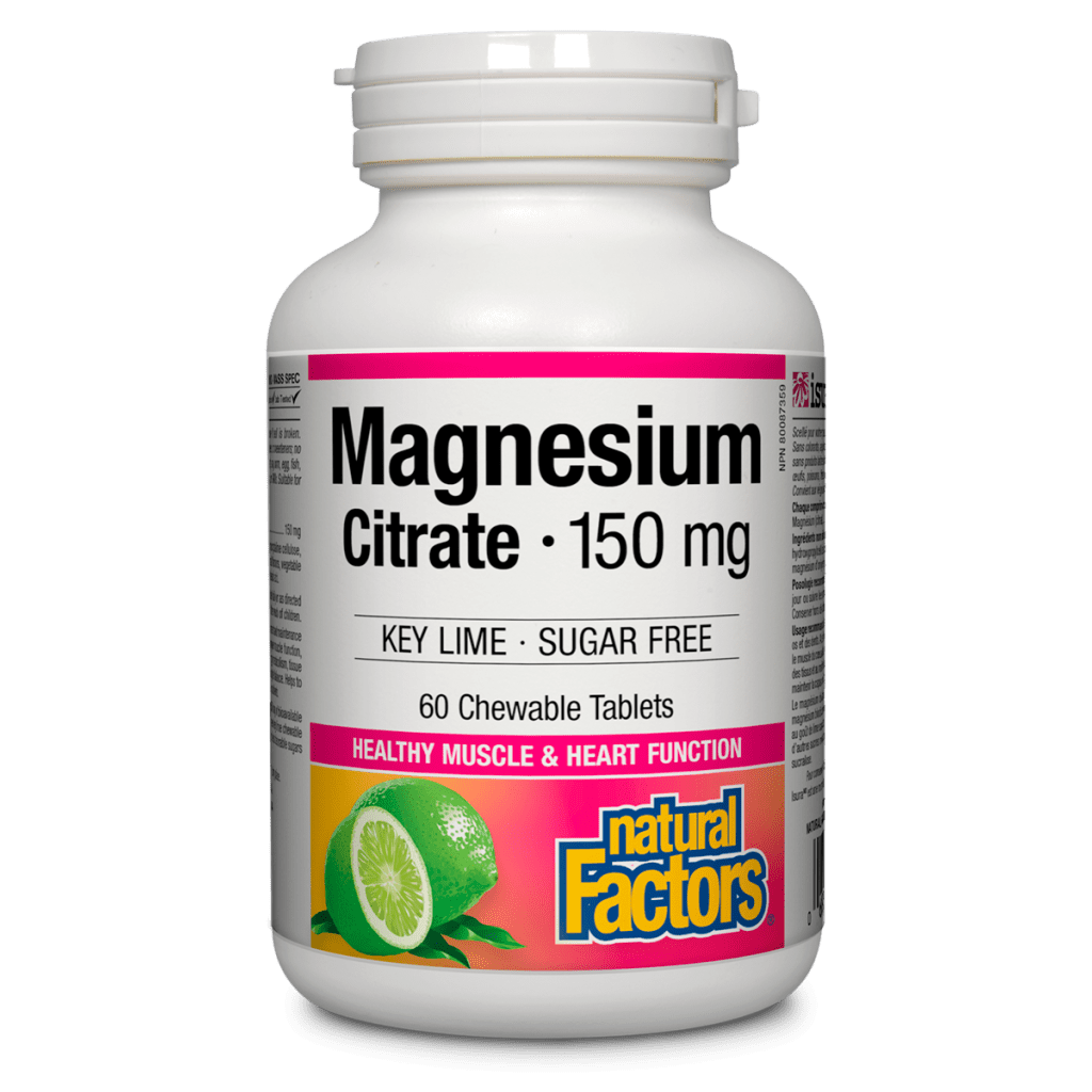 Magnesium Citrate 150 mg, Key Lime  Sugar Free Chewable Tablets