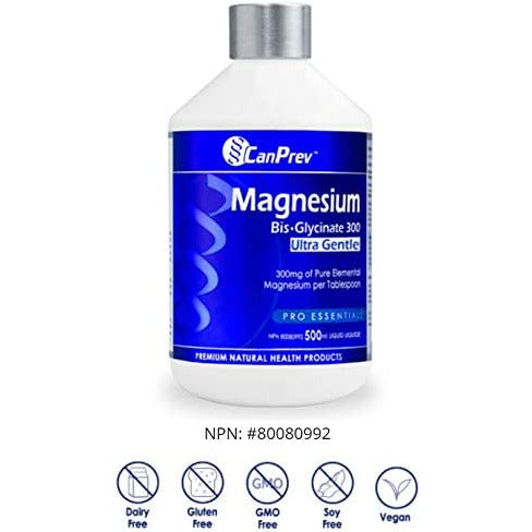 Canprev Magnesium bisglycinate 300, Ultra Gentle Liquid