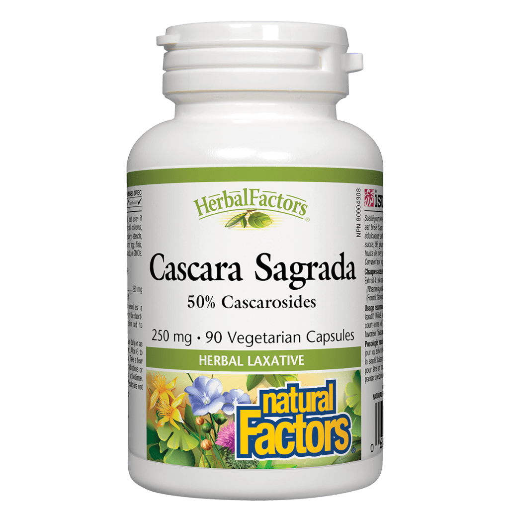 Cascara Sagrada 250 mg , HerbalFactors Vegetarian Capsules