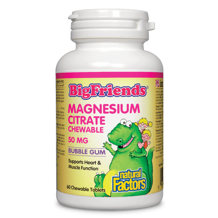 Magnesium Citrate Chewable 50 mg, Bubble gum Big Friends Chewable Tablets