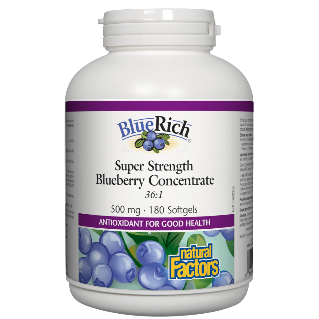 BlueRich Super Strength Blueberry Concentrate 500 mg Softgels