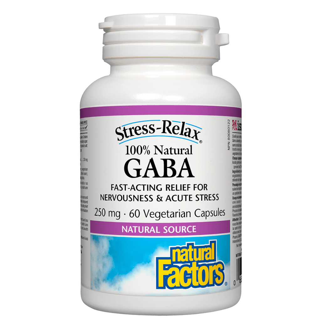 100% Natural GABA 250 mg, Stress-Relax Vegetarian Capsules