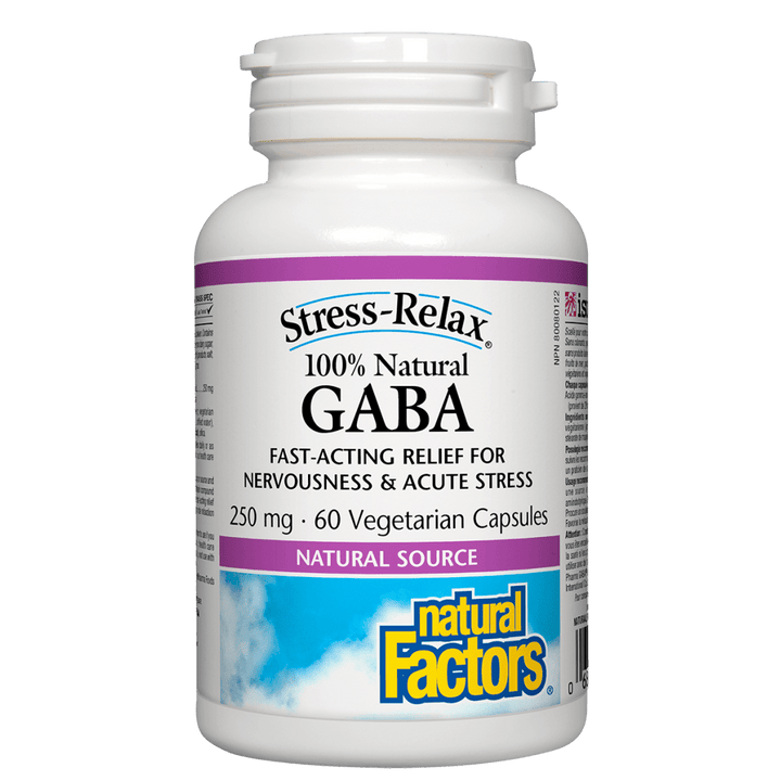 100% Natural GABA 250 mg, Stress-Relax Vegetarian Capsules