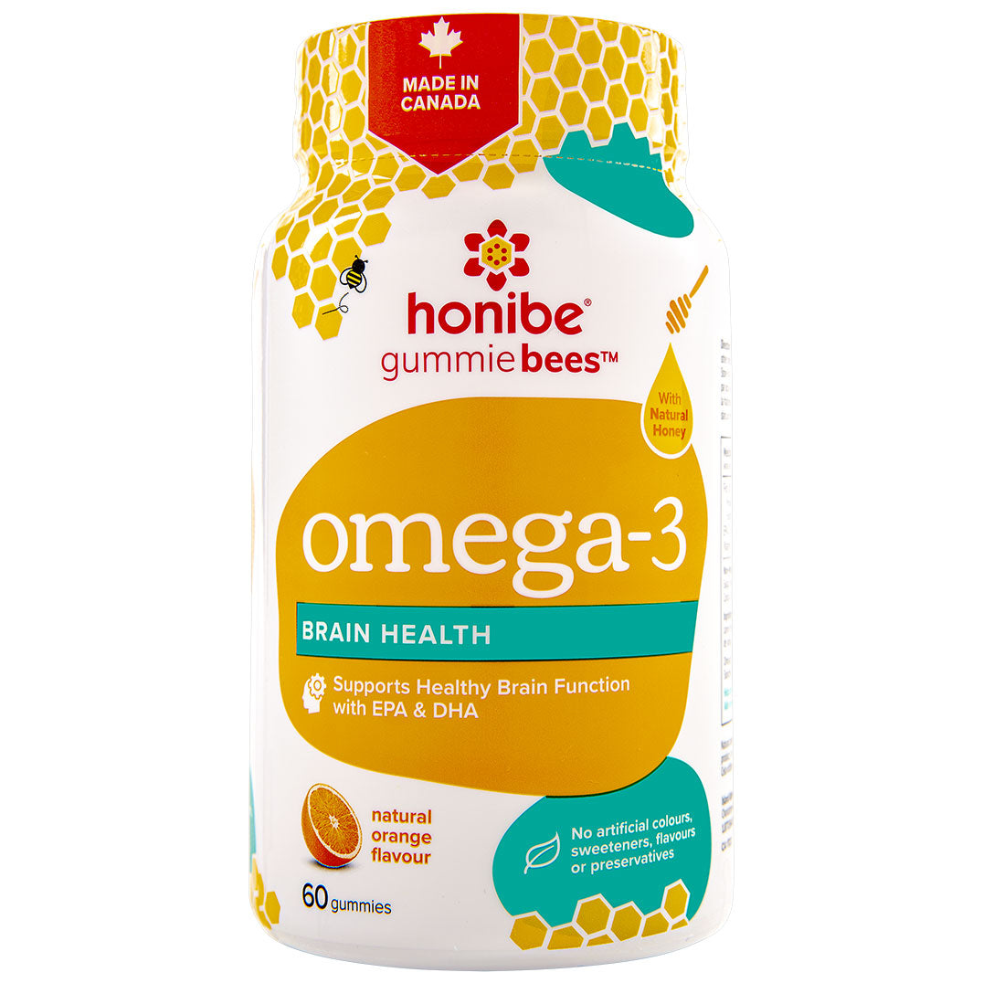 Honibe GummieBees™ - Omega-3 Brain Health, 60 gummies
