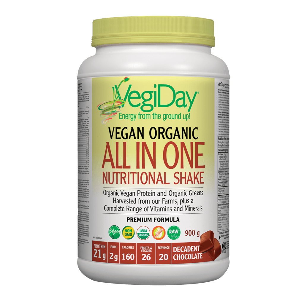 VegiDay Vegan Organic All in One Nutritional Shake Decadent Chocolate Powder
