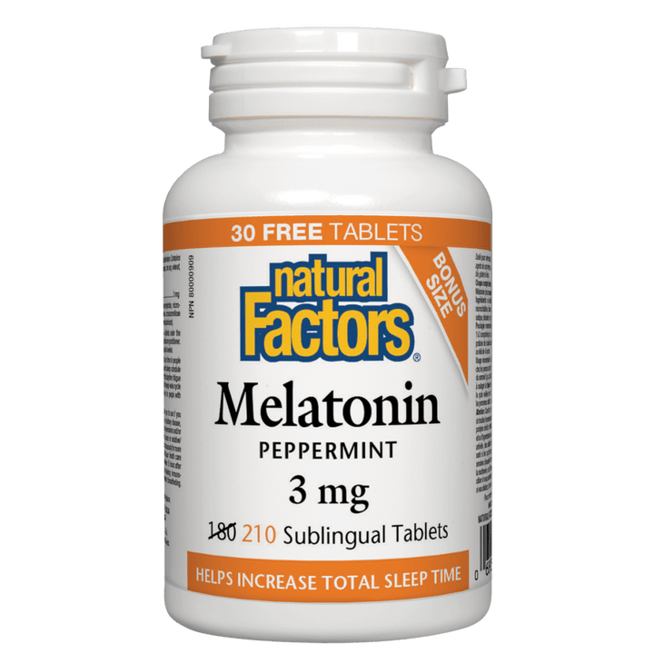 Melatonin 3 mg, Peppermint Sublingual Tablets