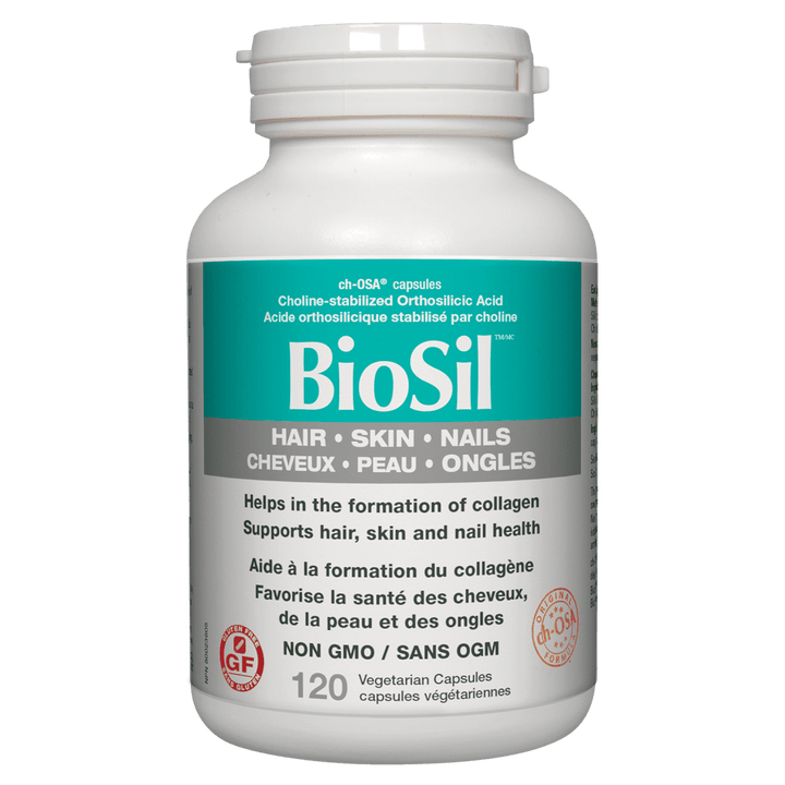 BioSil Choline-Stabilized Orthosilicic Acid Hair  Skin  Nails Vegetarian Capsules