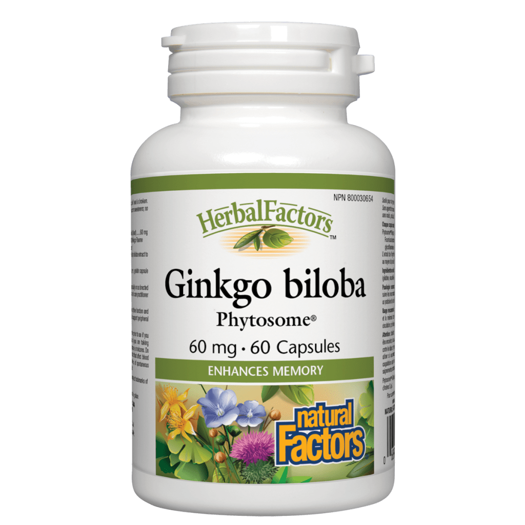 Ginkgo biloba Phytosome 60 mg, HerbalFactors Capsules