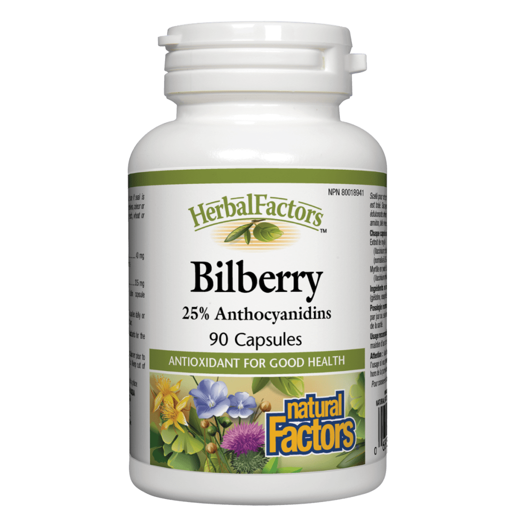 Bilberry, HerbalFactors Capsules