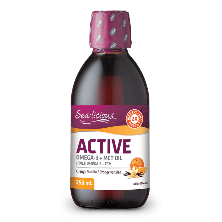 Active Omega-3 + MCT Oil, Orange Vanilla, Sea-licious Liquid