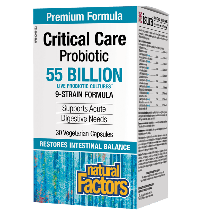 Critical Care Probiotic  55 Billion Live Probiotic Cultures Vegetarian Capsules