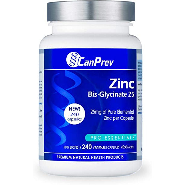 Canprev Zinc Bisglycinate 25, Pro Essentials Vegetarian Capsules