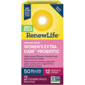 RenewLife Ultimate Flora® Women’s Extra Care™ Probiotic, 50 Billion Active Cultures