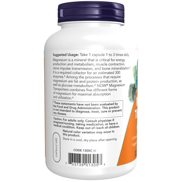 NOW  Magnesium Transporters Veg Capsules
