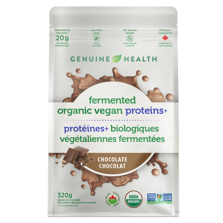 Genuine Health Fermented Organic Vegan Protein chocolate