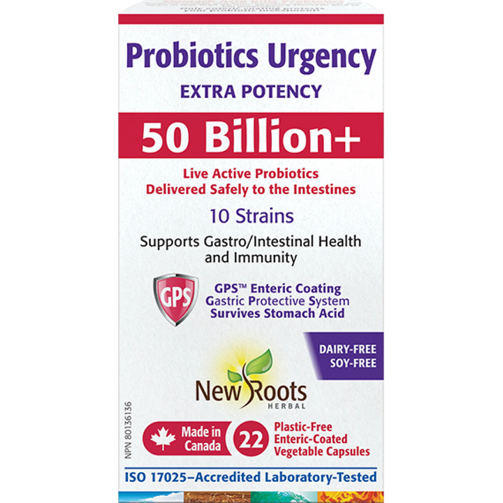 New Roots Probiotic Urgency | 50 Billion Extra-Potency Support